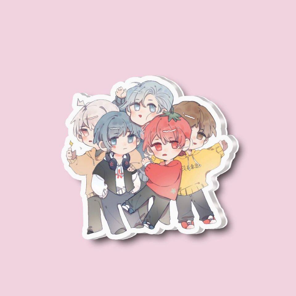 花少阴阳怪气男团周边胸针别针应援徽章卡通版包胸针