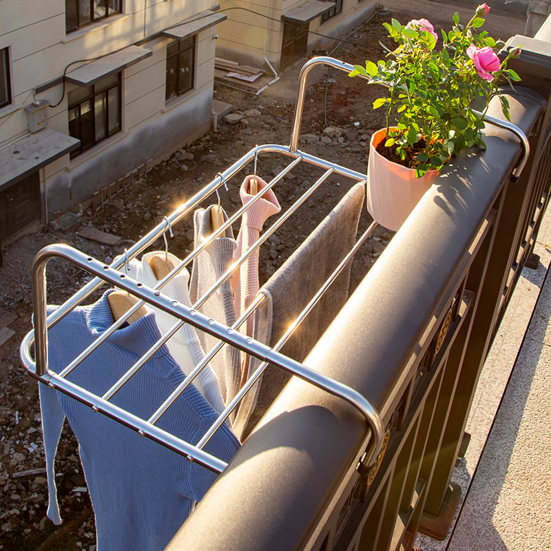 凉鞋架子晾晒鞋架挂窗户外阳台悬挂神器防护栏小型晒衣架