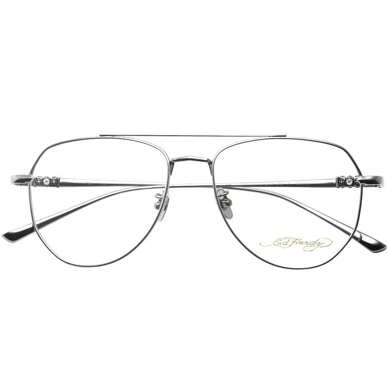 edhardy代购埃德哈迪眼镜镜框近视可配纯钛方框眼镜架