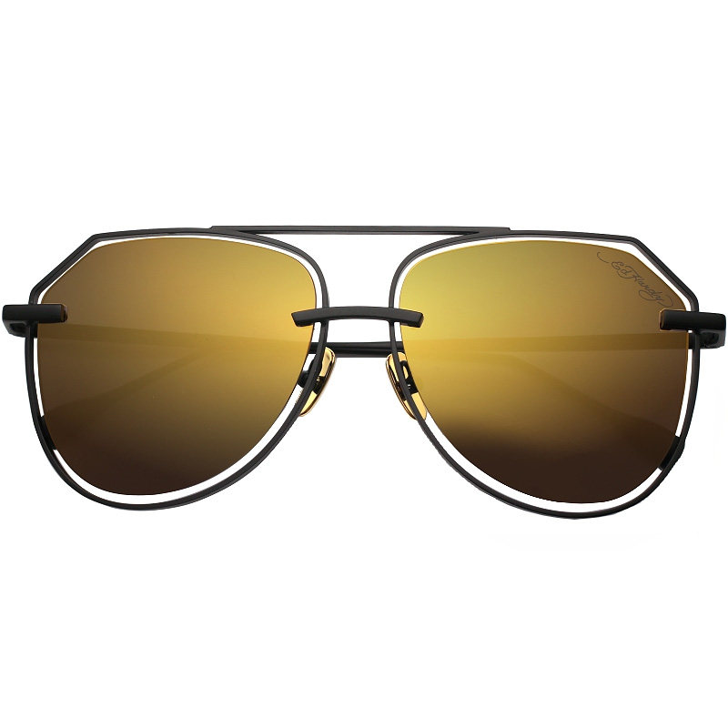 edhardy代购埃迪哈德墨镜男潮复古大脸水银反光太阳眼镜