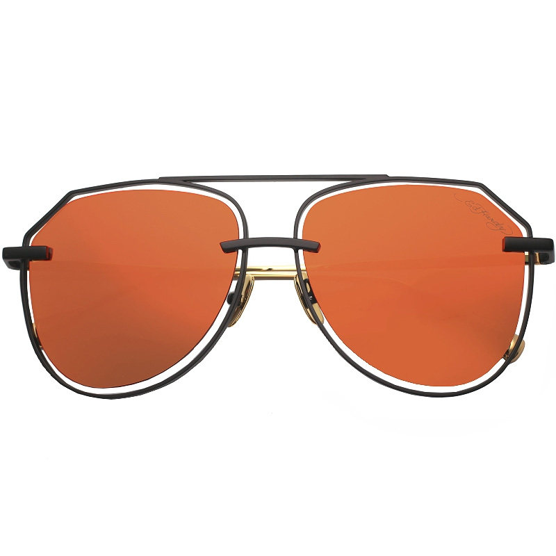 edhardy代购埃迪哈德墨镜男潮复古大脸水银反光太阳眼镜