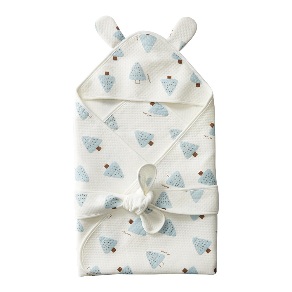 威尔贝鲁婴儿包被夏季薄款纯棉抱被儿童防惊跳被子新生儿初生包巾