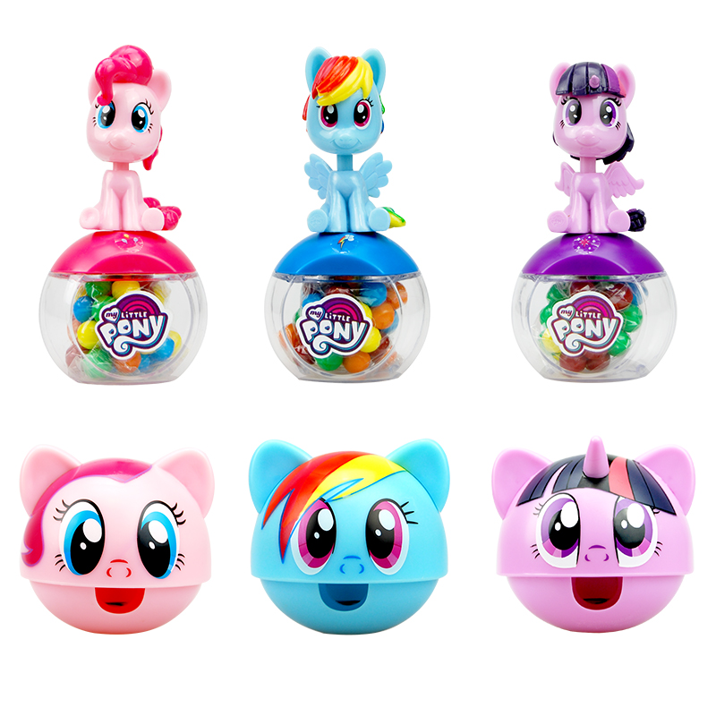 进口糖果小马宝莉玩具礼包儿童玩具摇头糖果罐手持糖果机出糖机