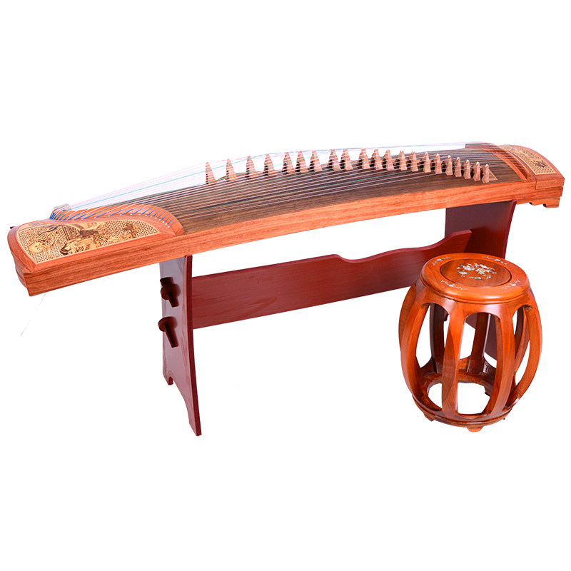 鼎韵上海903l霓裳月色花梨烙画考级演奏古筝古筝