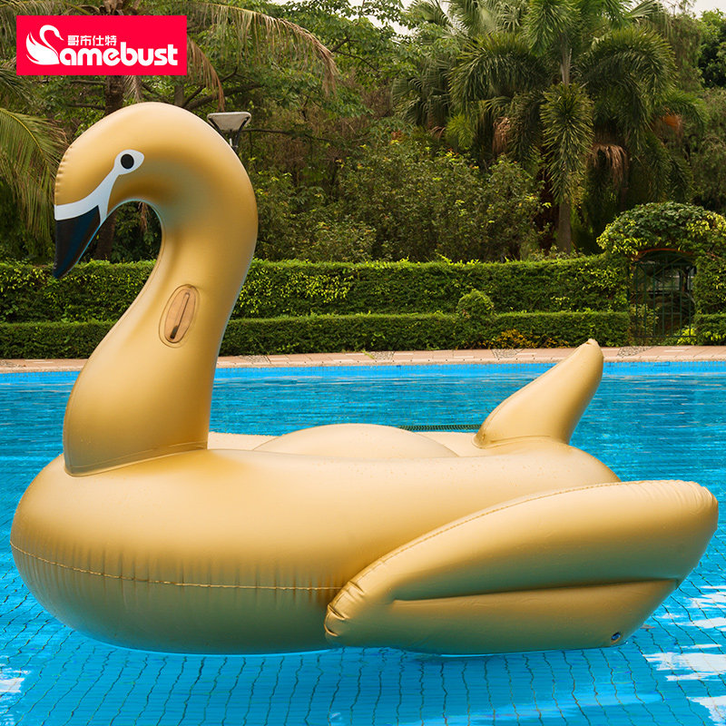 camebust黑白白天鹅浮床浮排成人儿童游泳水上充气玩具戏水玩具