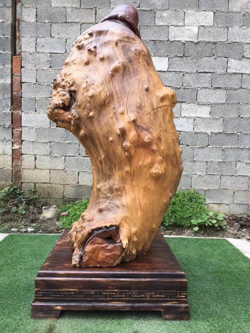 李白醉酒菠萝蜜树雕诗仙玄关树根根雕大师雕刻根雕