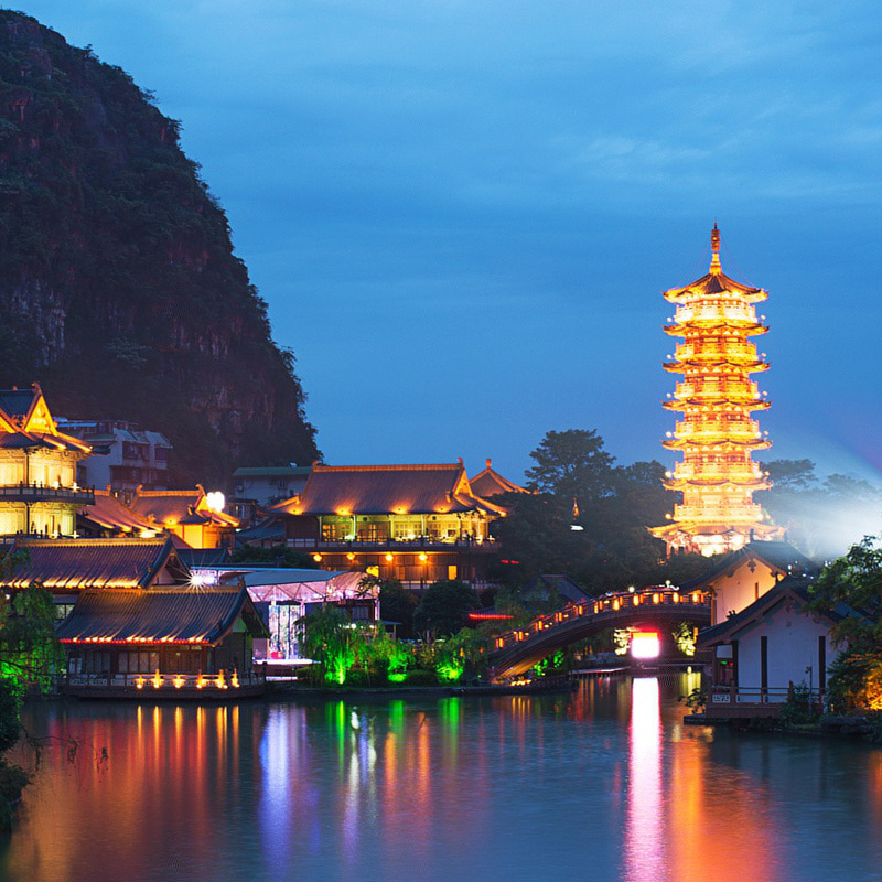 [桂林两江四湖景区-夜游一江四湖]桂林旅游夜游一江四湖豪华游船票