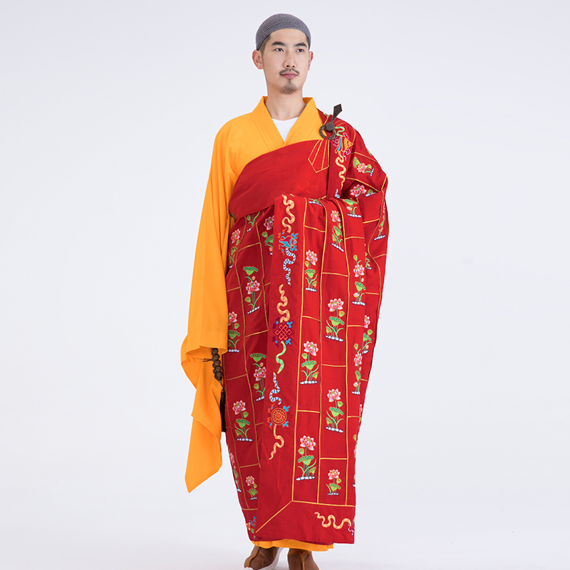 弘通专注品质千花花衣袈裟红色八吉祥僧衣法衣其他民族服装