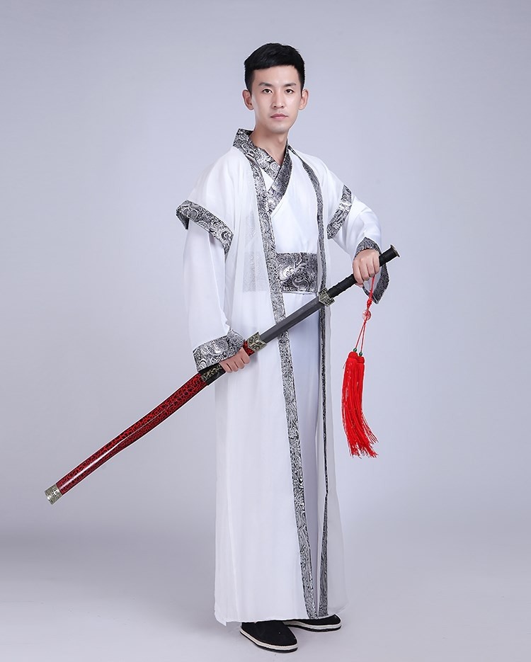 忘川冥帝汉服男彼岸花鲛人泪古色古香风男士九尾狐仙气长袍套唐装