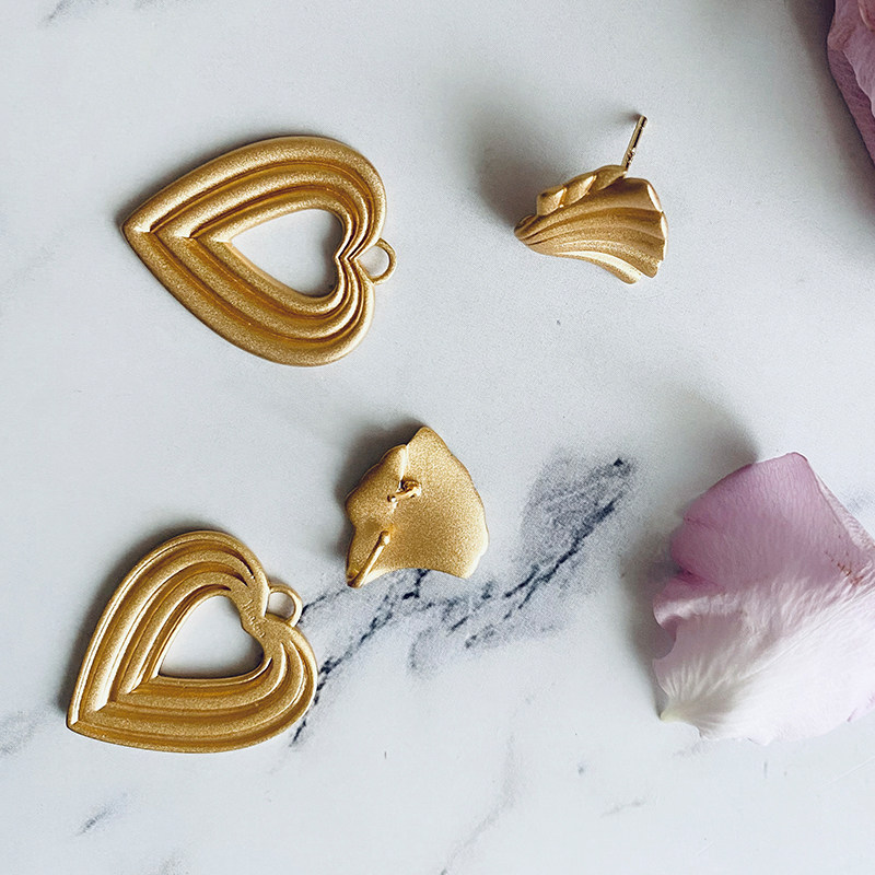 lhwindsor温莎珠宝心形爱心吊坠耳环轻奢复古设计耳环