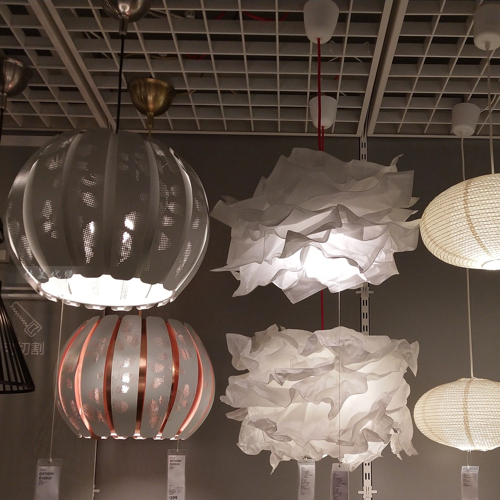 宜家克鲁鲁宁卧室吊灯温馨浪漫北欧欧风格民餐厅客厅吊灯