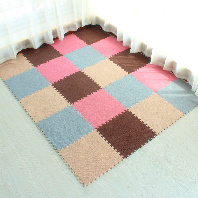 韩式客厅家具地垫短毛地铺泡沫婴儿爬行玩具拼接家用脚垫