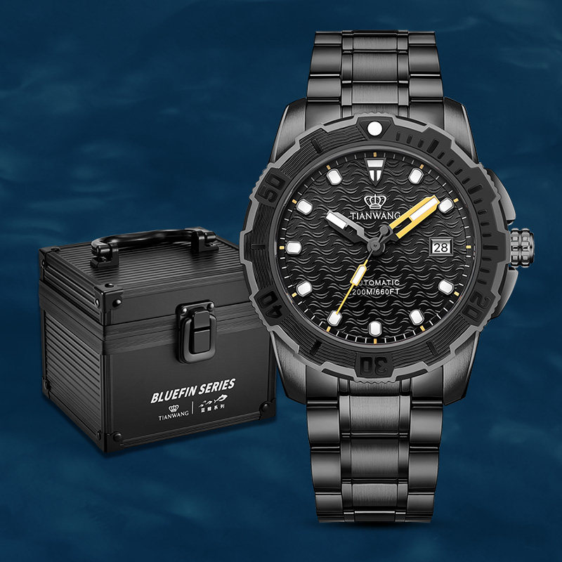 手表天王新品蓝鳍pro潜水200米防水机械表夜光国产腕表