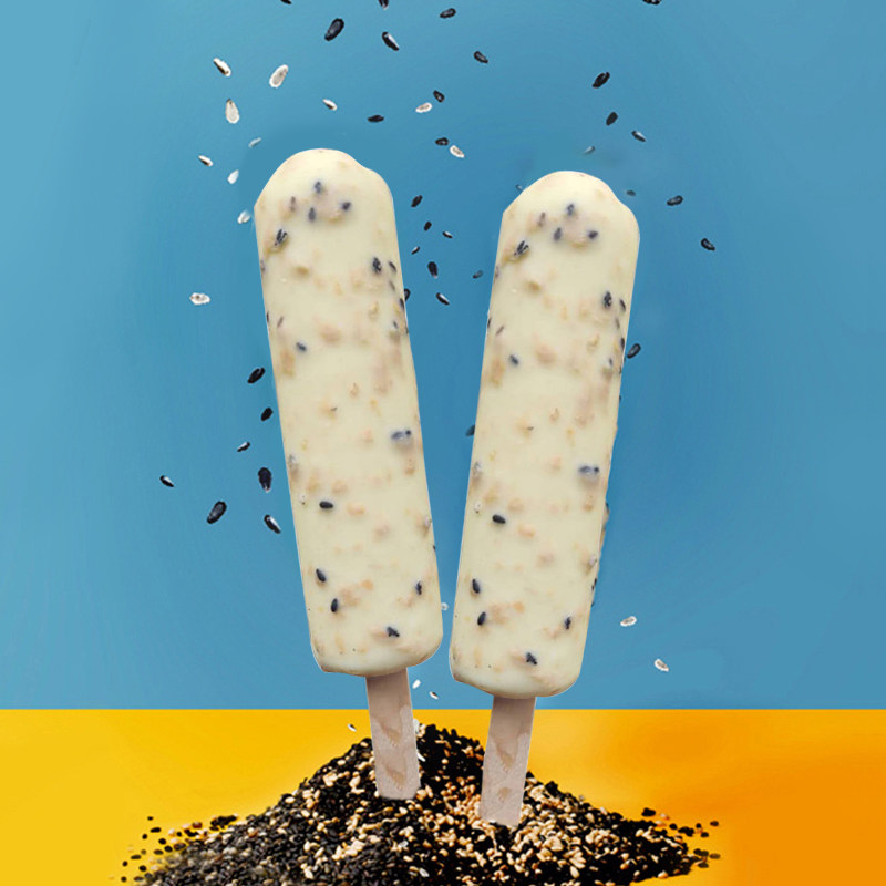 小白5支天冰巧克力芝麻脆皮网红雪糕冰淇淋冰棍冰淇淋