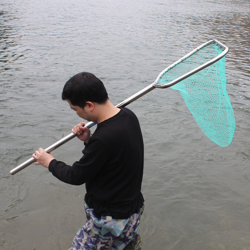 大鱼大号捞鱼网兜鱼苗养殖农场巨物手抄加长抄网