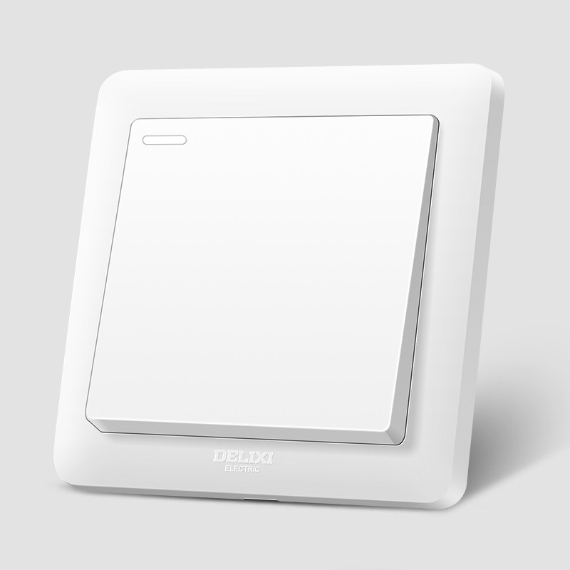 开单开关面板德力德力西西单一开单联开关插座电灯单控开关