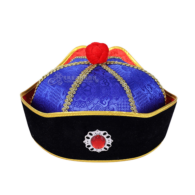 蒙古蒙古族男帽成人男士舞蹈演出帽子传统舞台帽子
