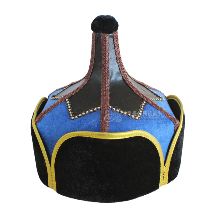 帽子蒙古族男帽王爷鹿皮绒帽少数民族舞蹈演出头饰帽子