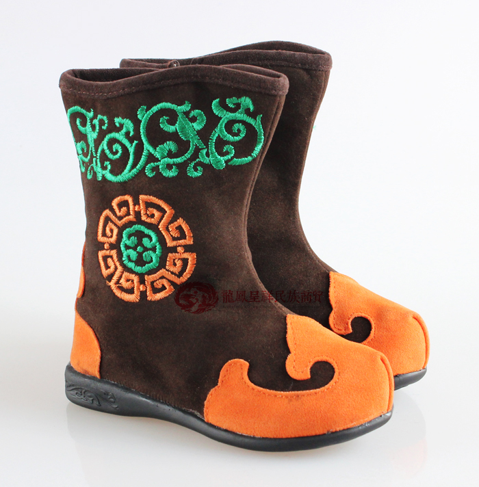 蒙古族靴子儿童款男女童蒙族舞蹈少数民族特色日常生活舞蹈鞋