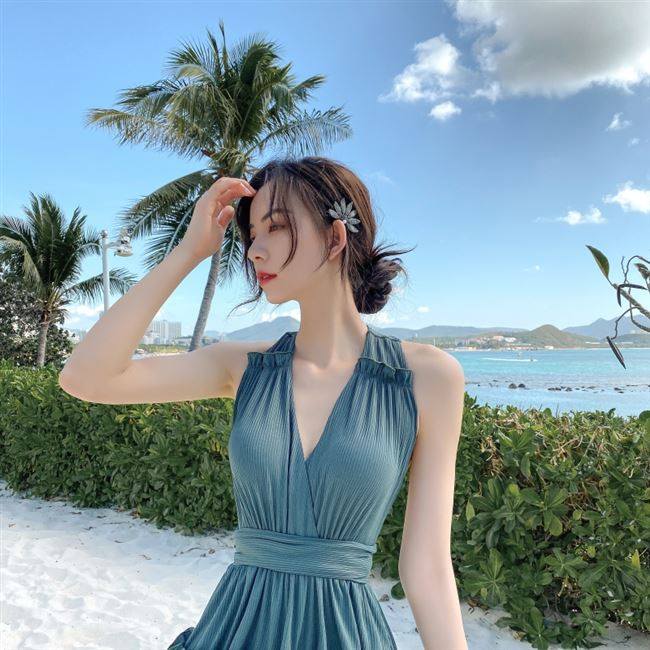 韩国ins风网网红游泳衣连体绑带超显修身性感连体泳衣