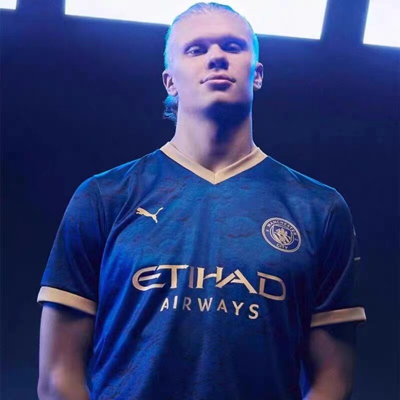 新款2223曼城第三客场球衣17号德布劳内9号哈兰德兔年特别球迷版