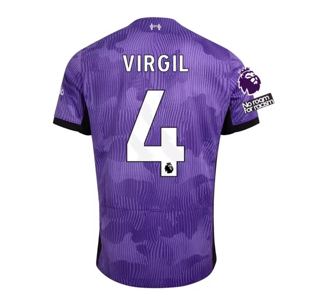 2324新赛季利物浦英超第二客场球衣球迷版范戴克萨拉赫索博斯洛伊