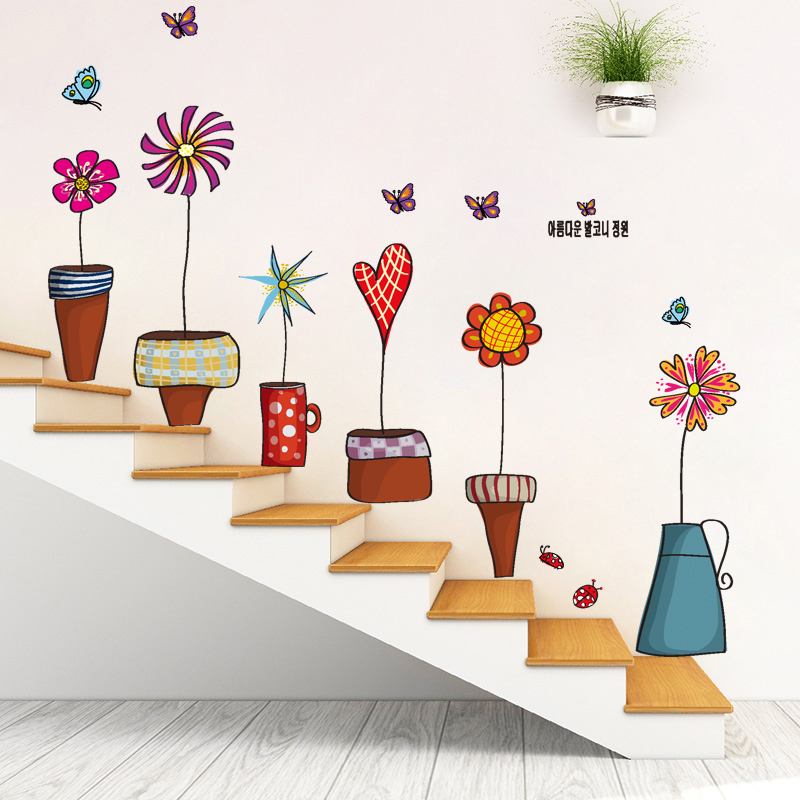 幼儿园楼梯台阶墙面装饰环创材料教室布置环境墙贴