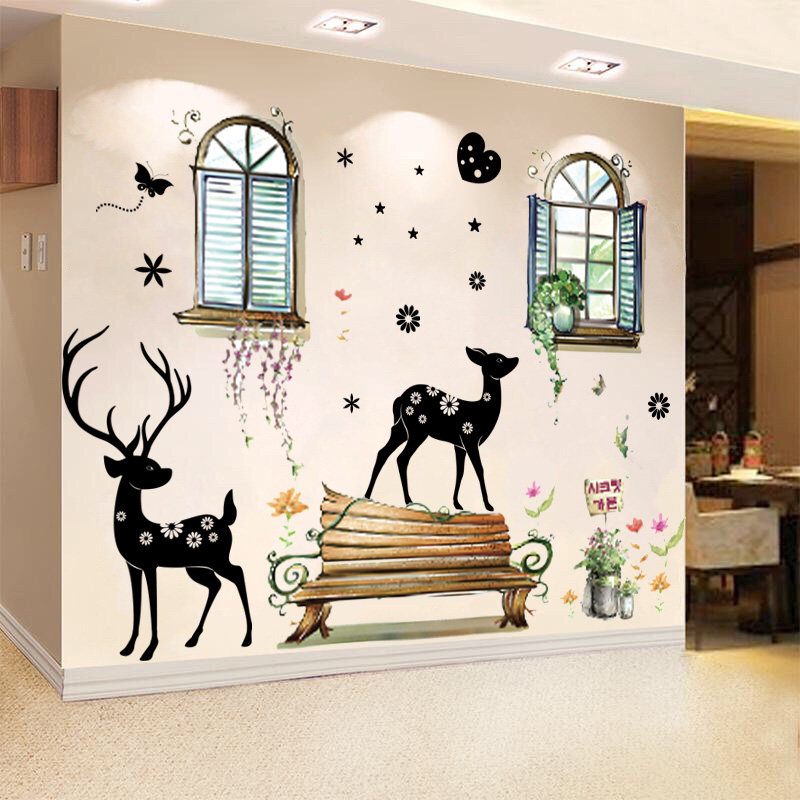 创意小清新墙贴画客厅卧室房间宿舍墙上贴纸温馨墙面装饰墙纸自粘