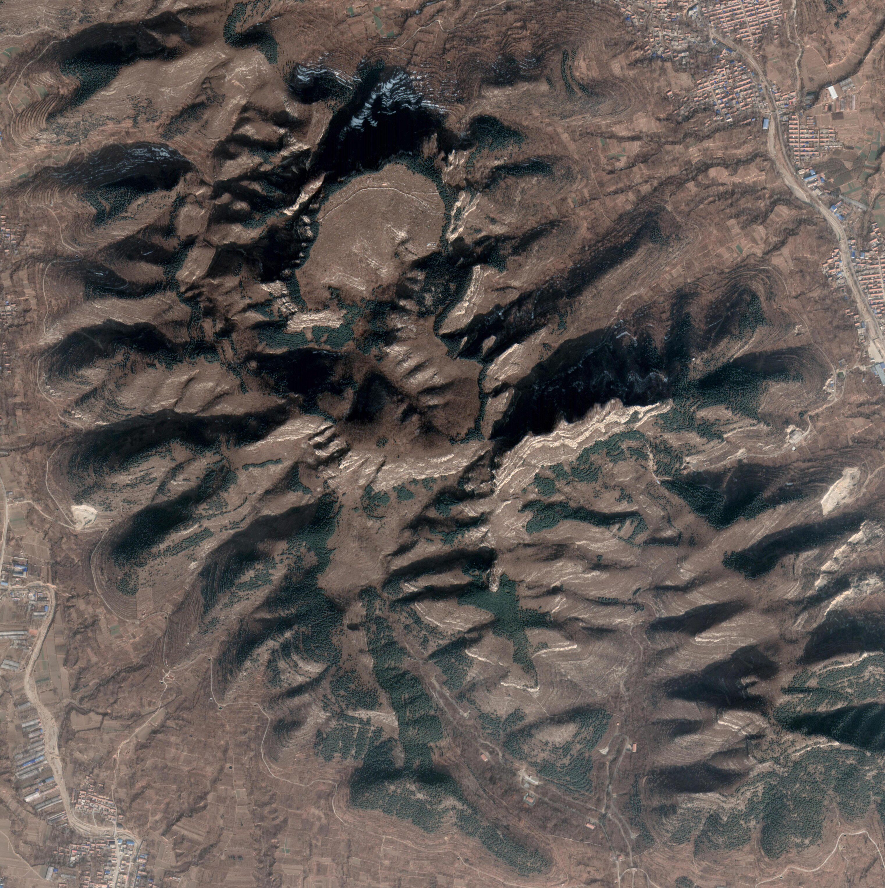 风景区谷歌高清卫星星图定制等高线处理模型数据2d