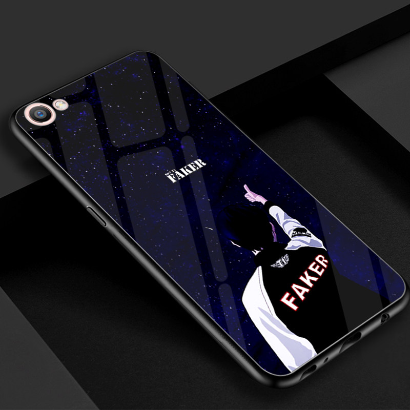 vivox27prox23幻彩版手机壳faker魔王skt战队玻璃手机保护套
