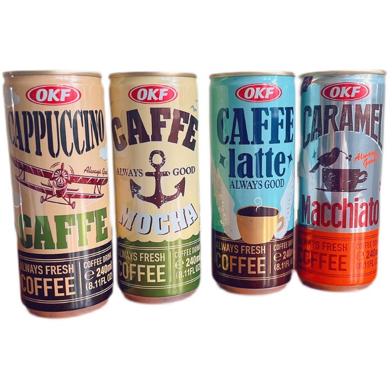 咖啡液体okf饮料铁罐拿铁焦糖玛奇朵卡布奇诺摩卡其它饮品