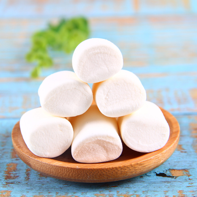 伊高棉花糖纯白大小颗粒500g14袋雪花牛轧糖网红传统糖果