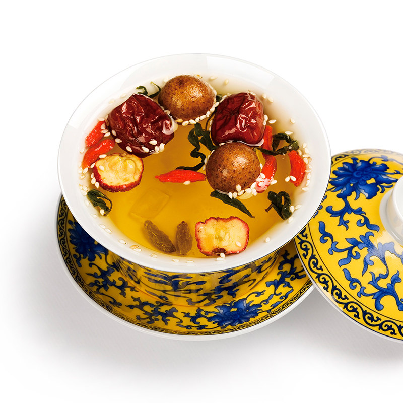 宁安枸杞八宝茶礼礼盒盖碗茶三泡枸杞子桂圆红枣养生茶