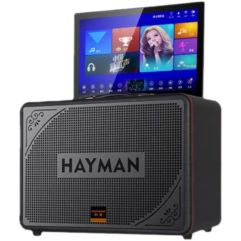 哈蔓f12户外音响声卡直播一体机低音广场舞音箱拉杆广场音箱