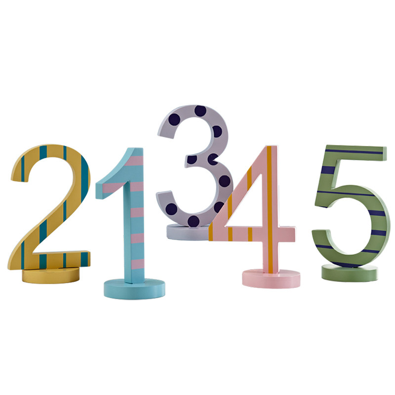 数字摆件儿童样板房饰品摆设家居卧室柜台玄关摆件