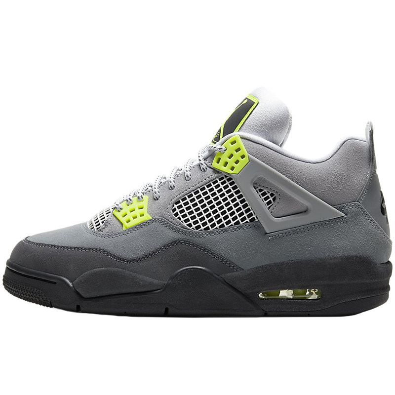 lkj体育airjordanneonaj4灰绿麂皮篮球球鞋篮球鞋