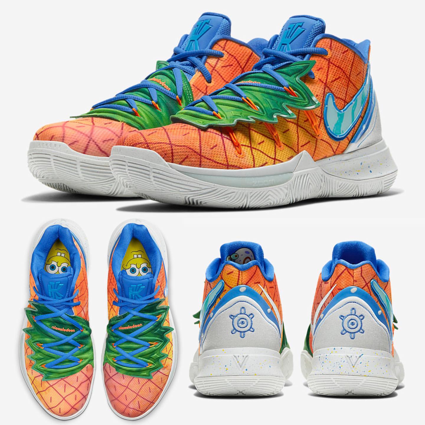 nikekyrie5欧文5海绵宝宝联名菠萝屋实战篮球鞋cj6951800