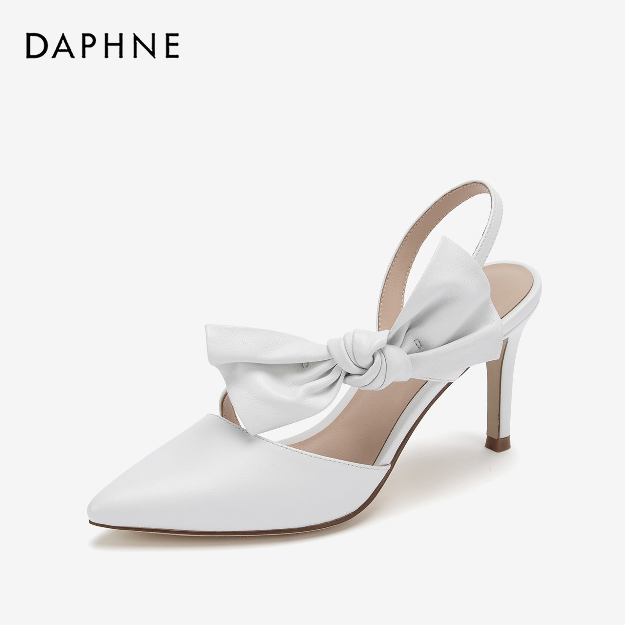 达芙妮清仓2020新款跟单尖头包头中跟女鞋百搭高帮鞋