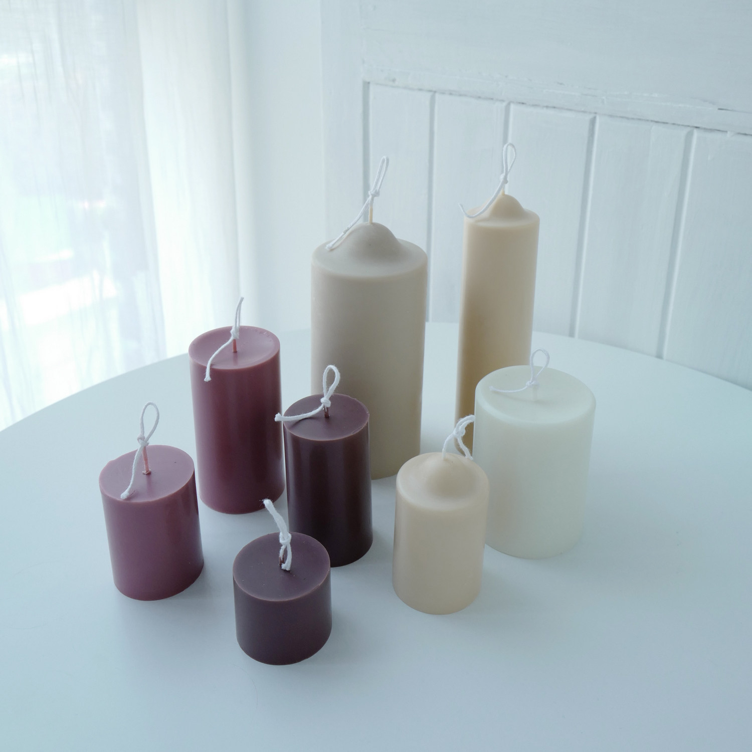 香薰蜡烛平面教堂圆柱状亚克力模具手工生日圣诞香薰蜡烛