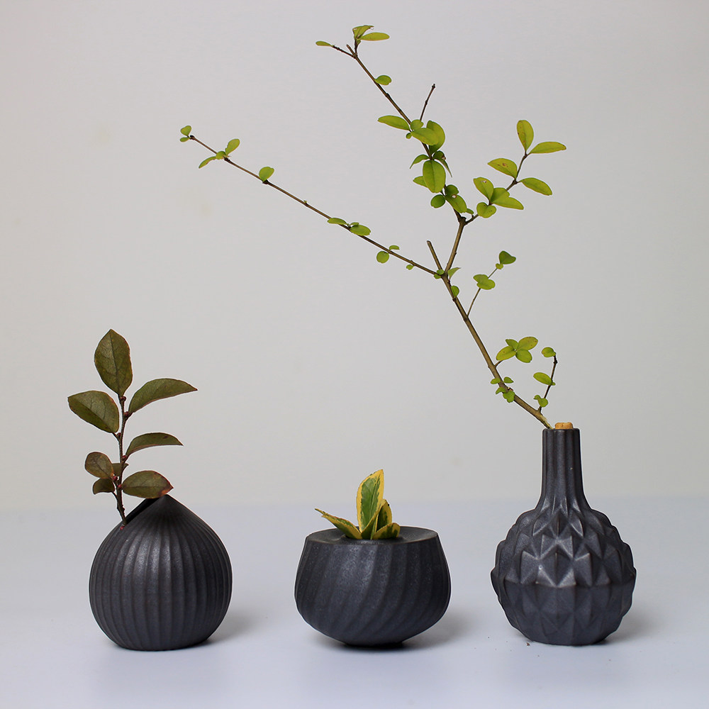 小嵩集市原创陶瓷青瓷小花花瓶种子花器seed花瓶