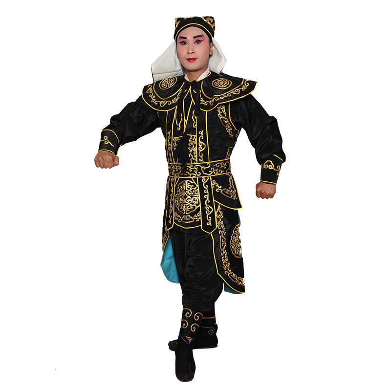 服装中原戏装戏曲男马童衣京剧演出服小兵龙套武生民族服装