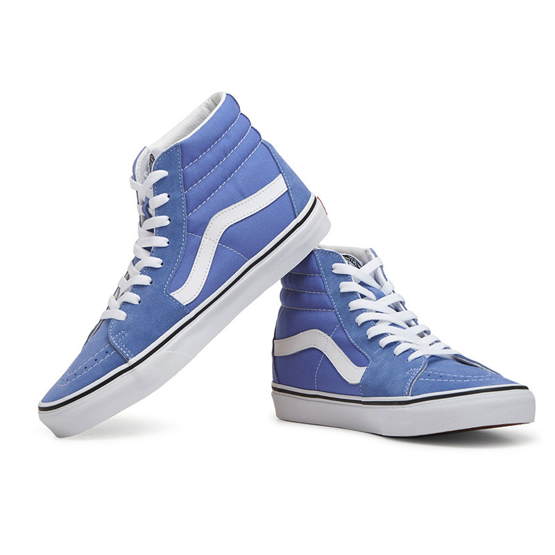 vans范斯sk8-hi高帮蓝色翻毛皮男女鞋休闲滑板鞋vn0a4bv6tgw