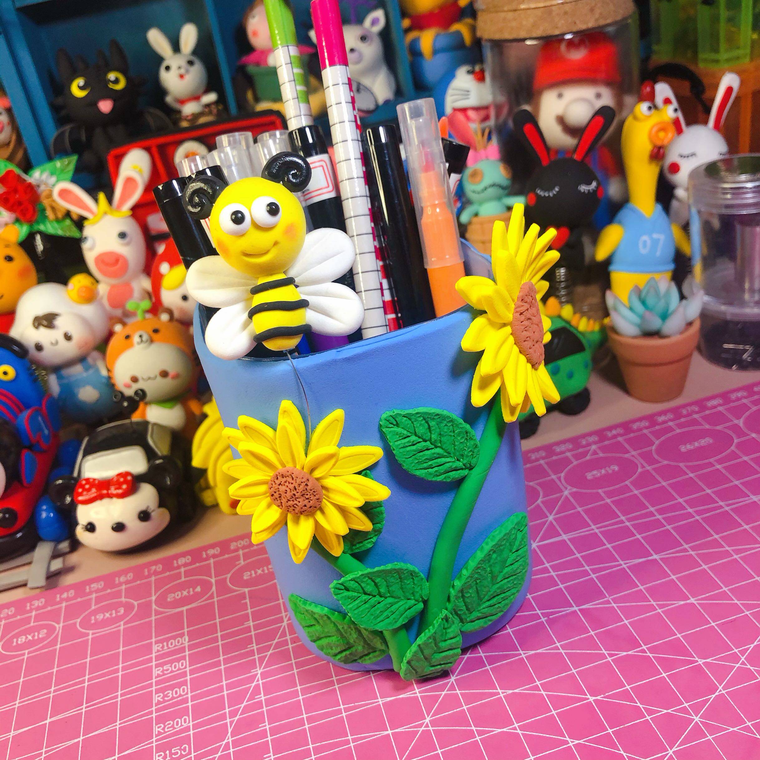 超轻粘土笔筒配件幼儿园学生作业塑料材质不发粘土