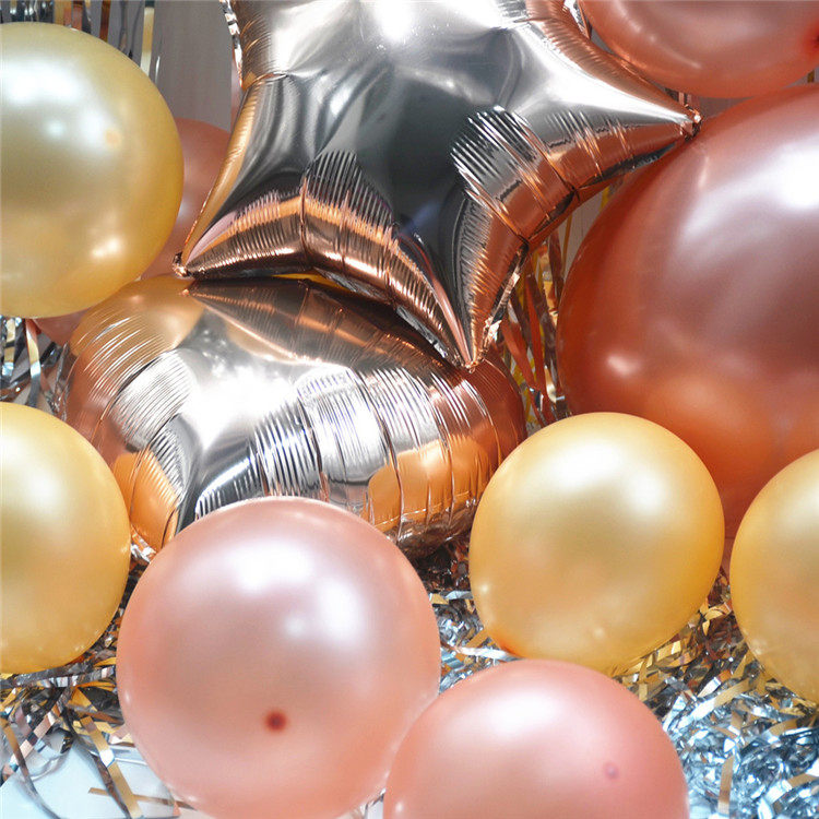 balloons气球5pcs foil heart balloon 18inch birthday star - 爱购