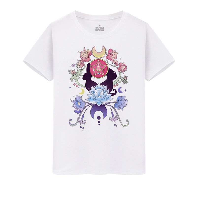 美少女战士t恤女月野兔可爱学生心机短袖纯棉宽松半截袖上衣服