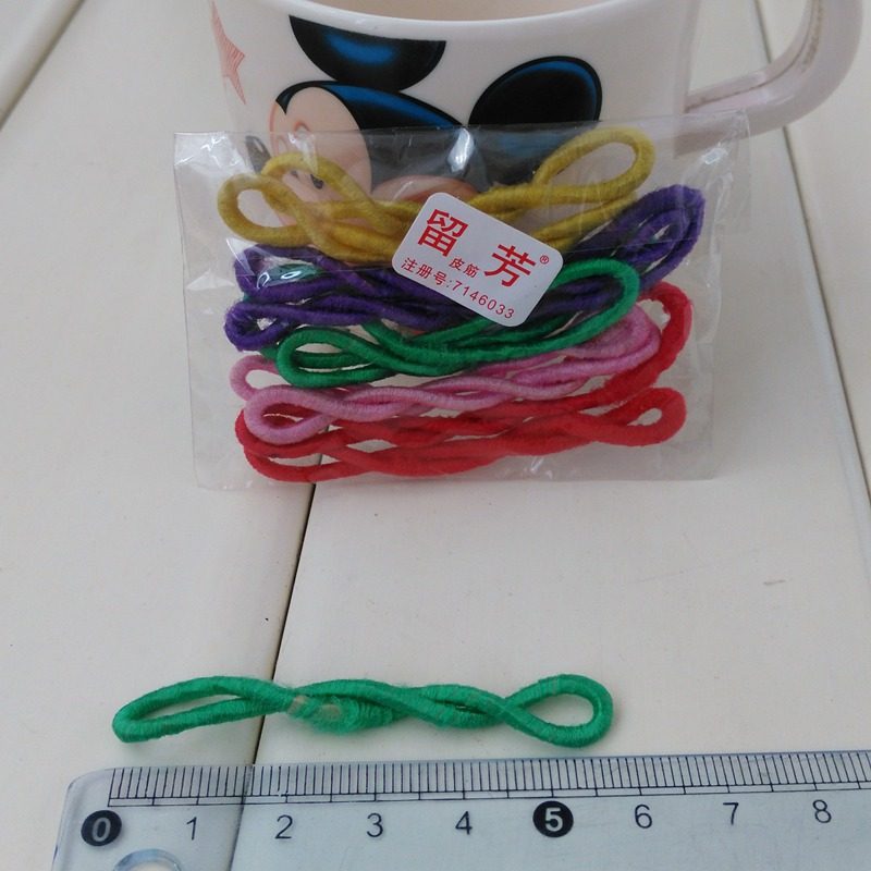 留芳黑色毛线不缠发弹力无接缝皮筋发圈发头绳皮套发饰