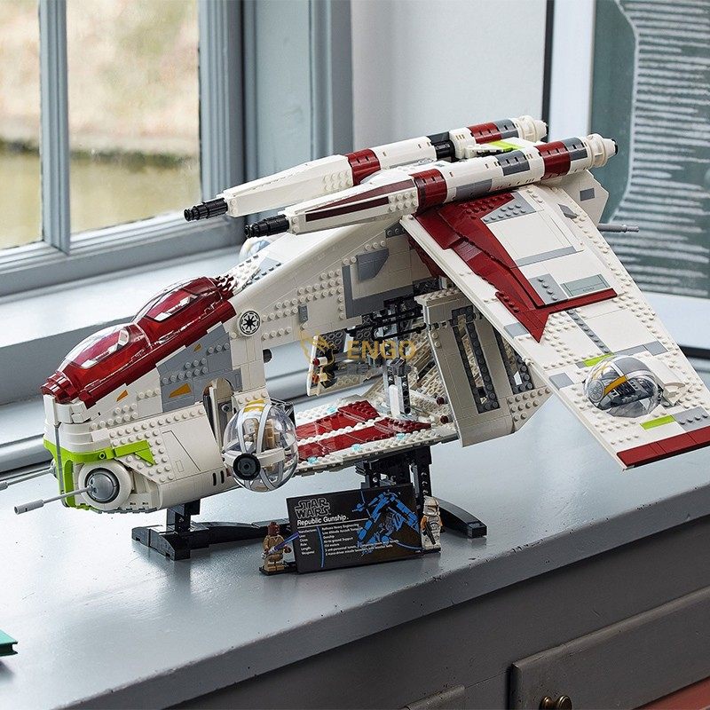 乐高75309星球大战共和国炮艇武装战机成人大型拼插建构