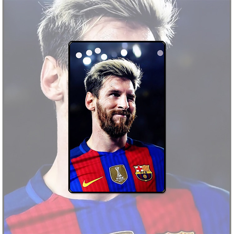 足球明星卡贴c罗梅西自选可挑图来图水晶磨砂水卡贴纸公交饭卡贴