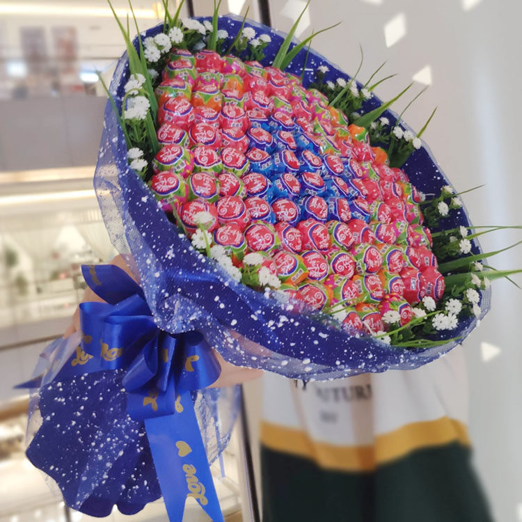 花束99颗真知棒棒棒棒糖女友生日创意礼物网红糖果