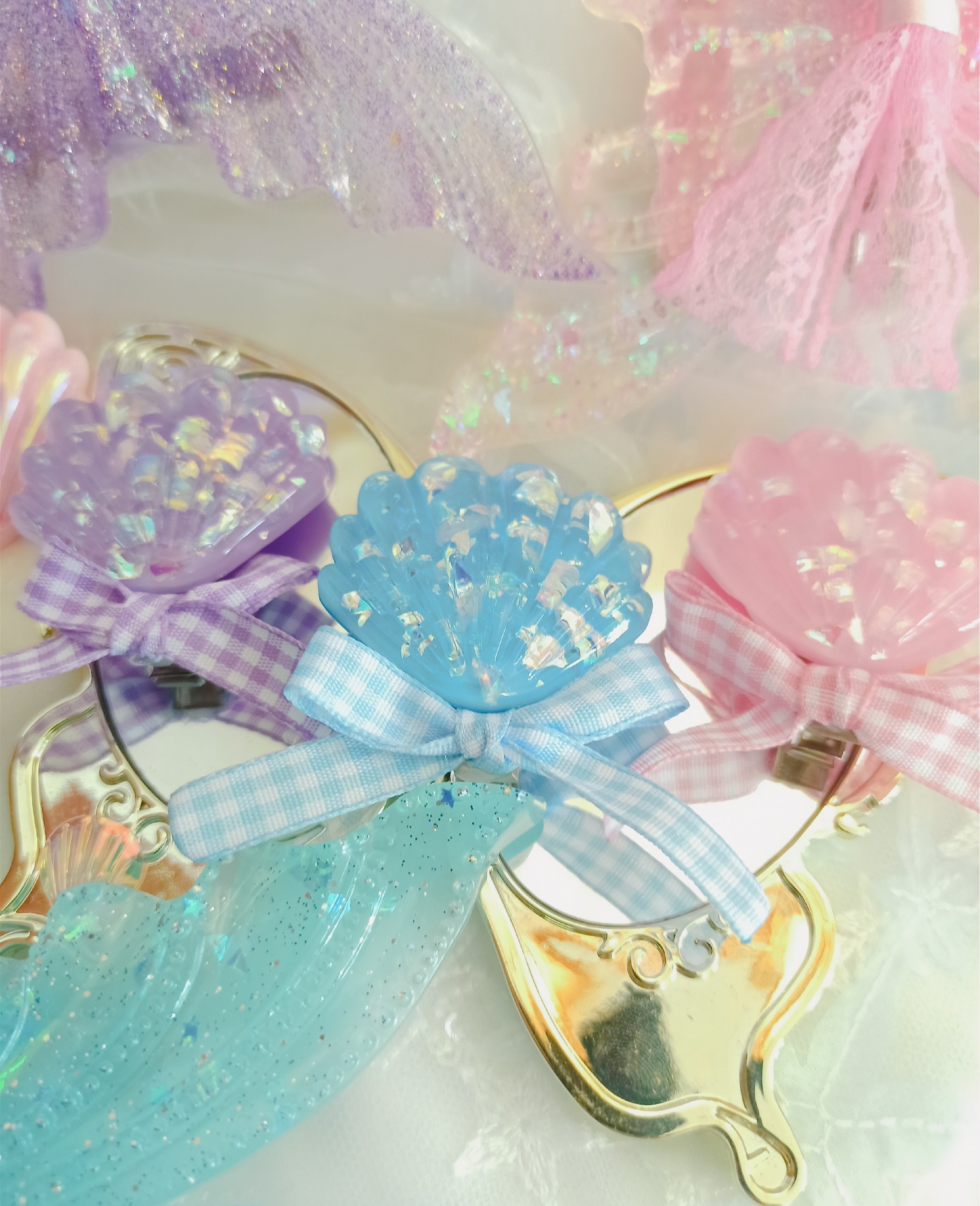 15包邮lolita手作小物ap渐变贝壳呲甜可爱甜美发饰